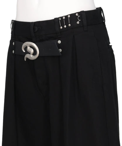 ”D”BUCKLE SUPER WIDE CHINO PANTS