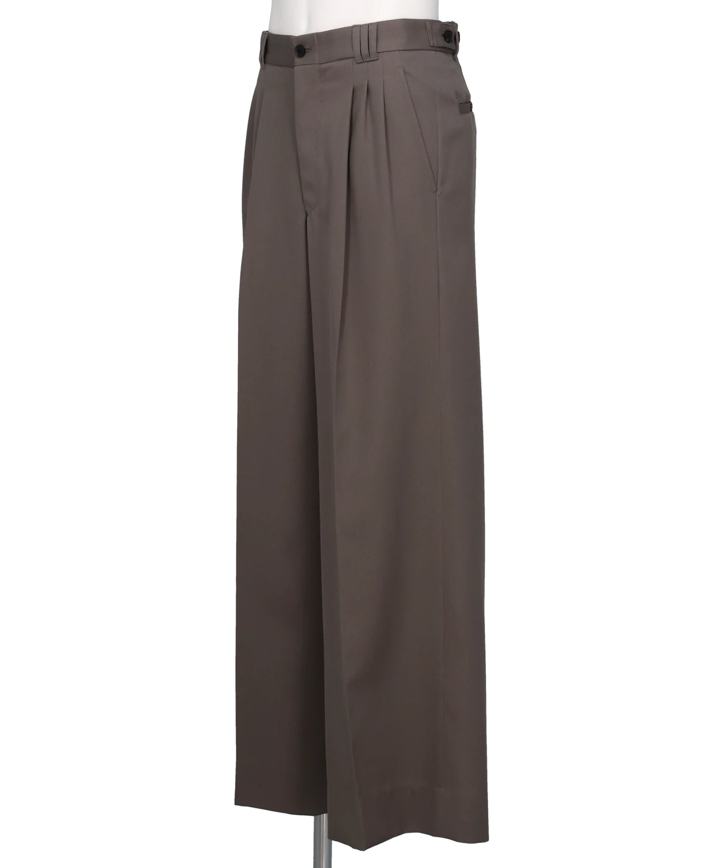 3PLEATED WIDE-LEG TROUSERS