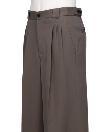 3PLEATED WIDE-LEG TROUSERS
