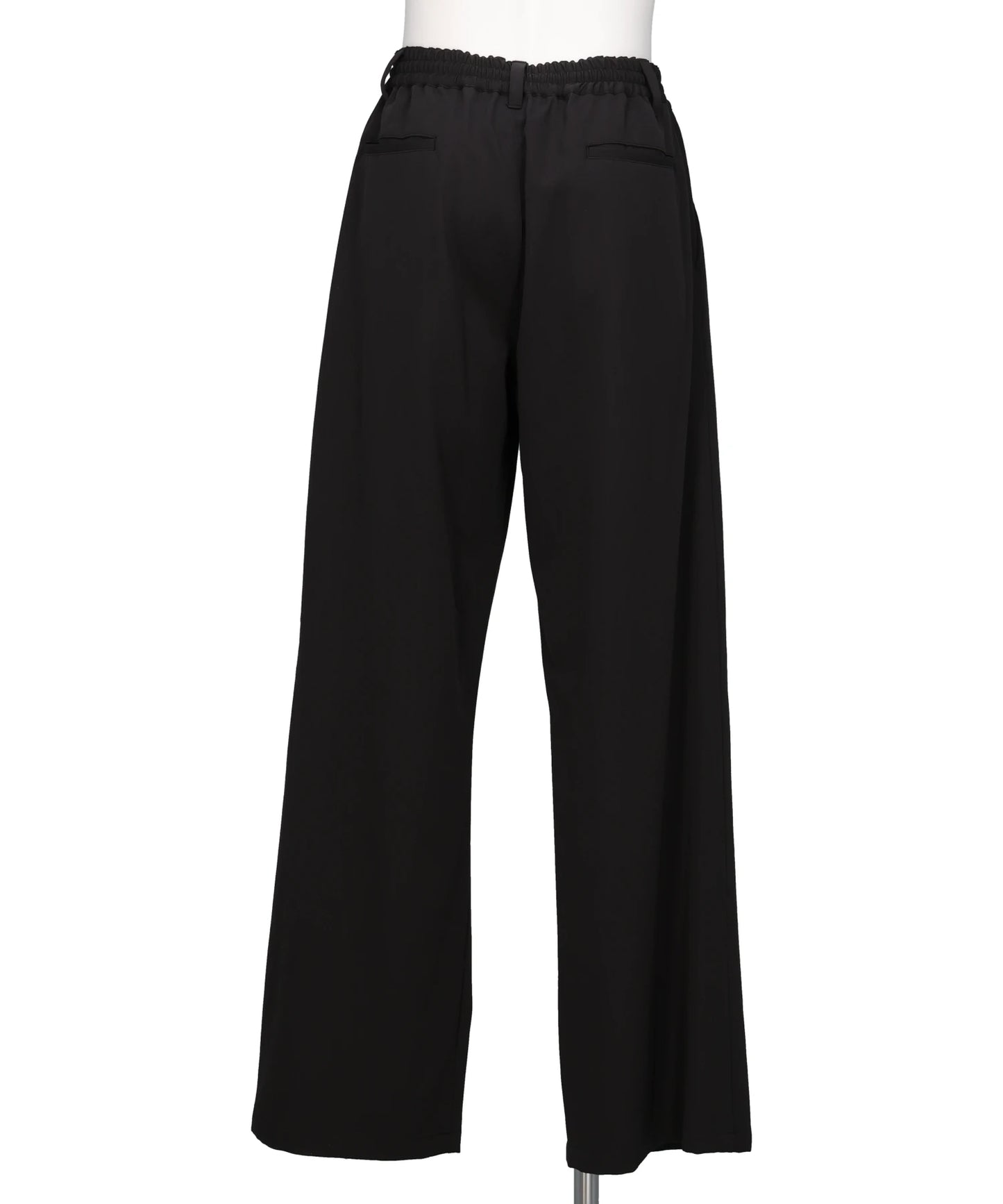 WOOL WASHER TWILL 2PLEATEDWIDE-LEG EASY TROUSERS