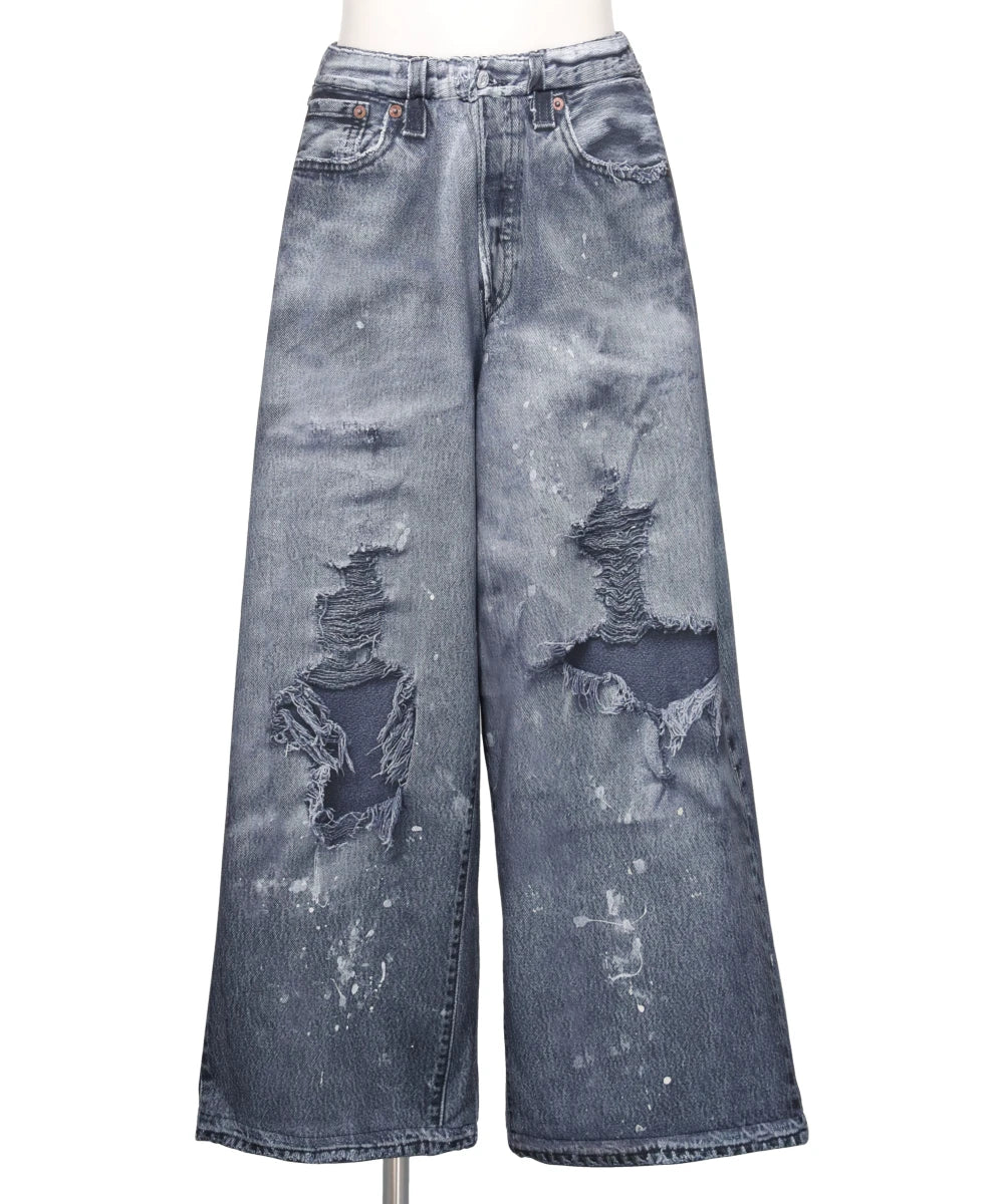 DENIM PRINT WIDE PT