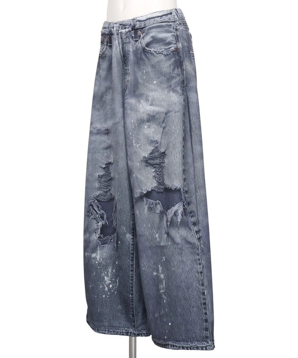 DENIM PRINT WIDE PT