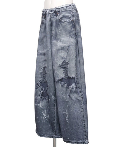 DENIM PRINT WIDE PT