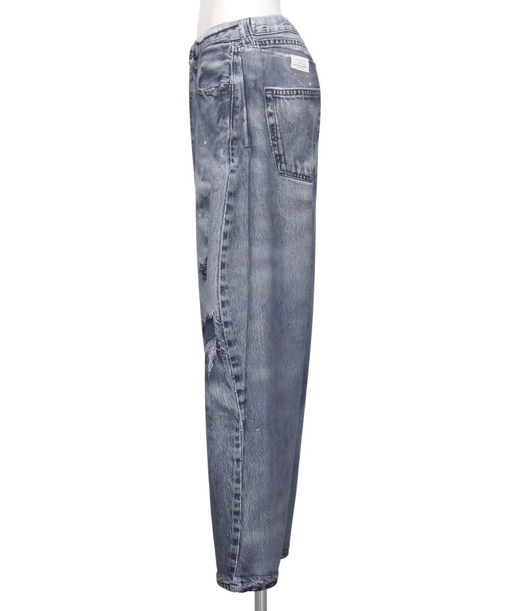 DENIM PRINT WIDE PT
