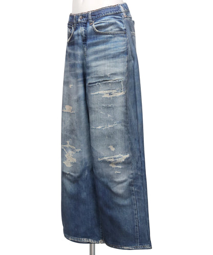 DENIM PRINT WIDE PT