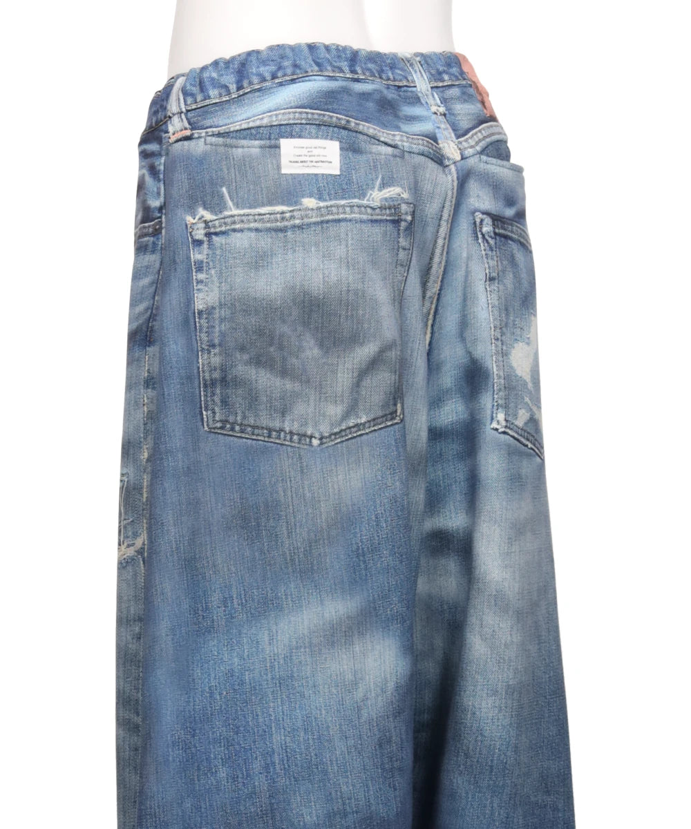 DENIM PRINT WIDE PT