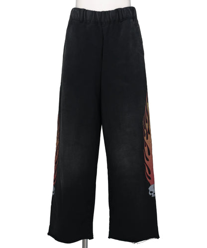 KAMIYA(カミヤ)“SKULL FLAME” DISTRESSED SWEAT PANTS