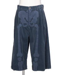 doublet(ダブレット) BONE APPLIQUE CORDUROY CROPPED PANTS