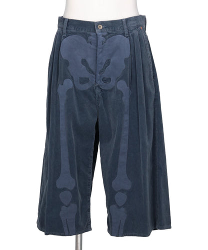 doublet(ダブレット) BONE APPLIQUE CORDUROY CROPPED PANTS