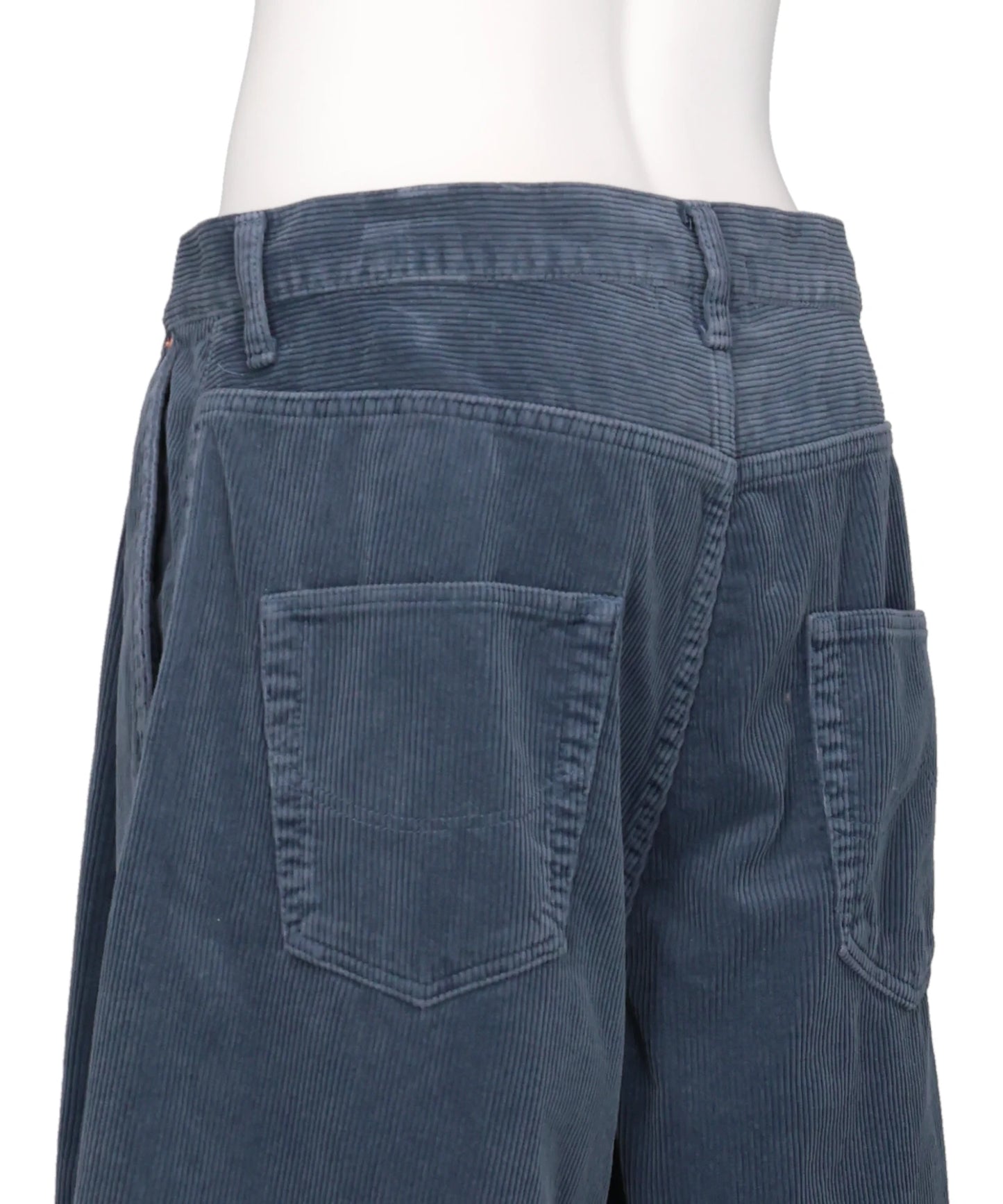 BONE APPLIQUE CORDUROY CROPPED PANTS