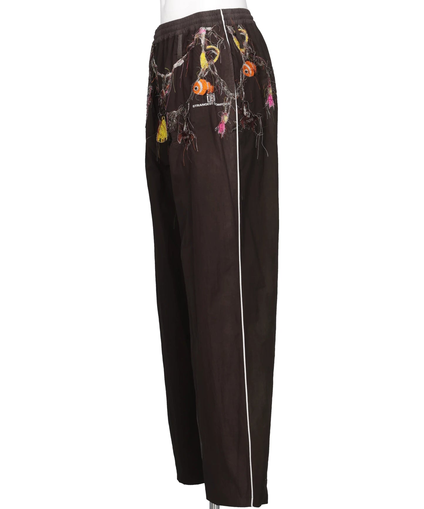 EMBROIDERED CHAIN TRACK PANTS