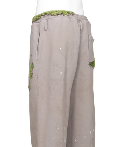 MOSS-GROWN EMBROIDERY SWEAT PANTS