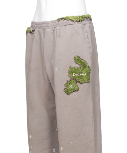 MOSS-GROWN EMBROIDERY SWEAT PANTS