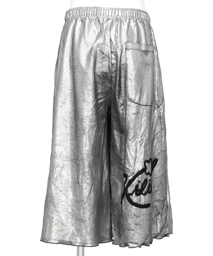 FLOWER CORD EMBROIDERY VELOUR SHORT PANTS