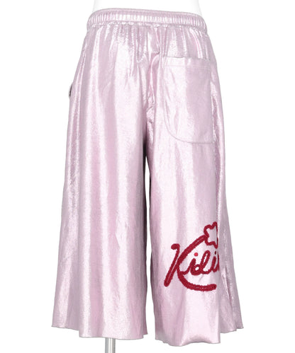 FLOWER CORD EMBROIDERY VELOUR SHORT PANTS