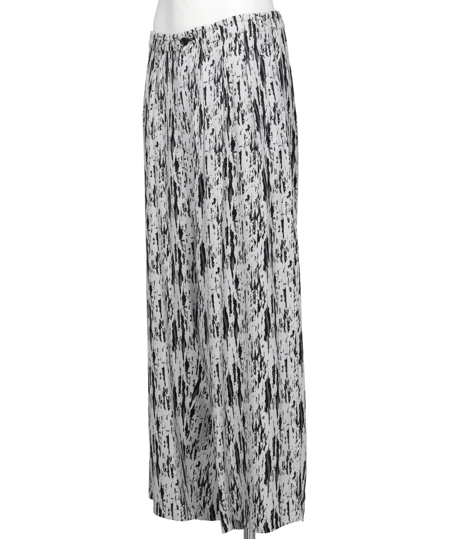 JACQUARD TUCK WIDE PANTS