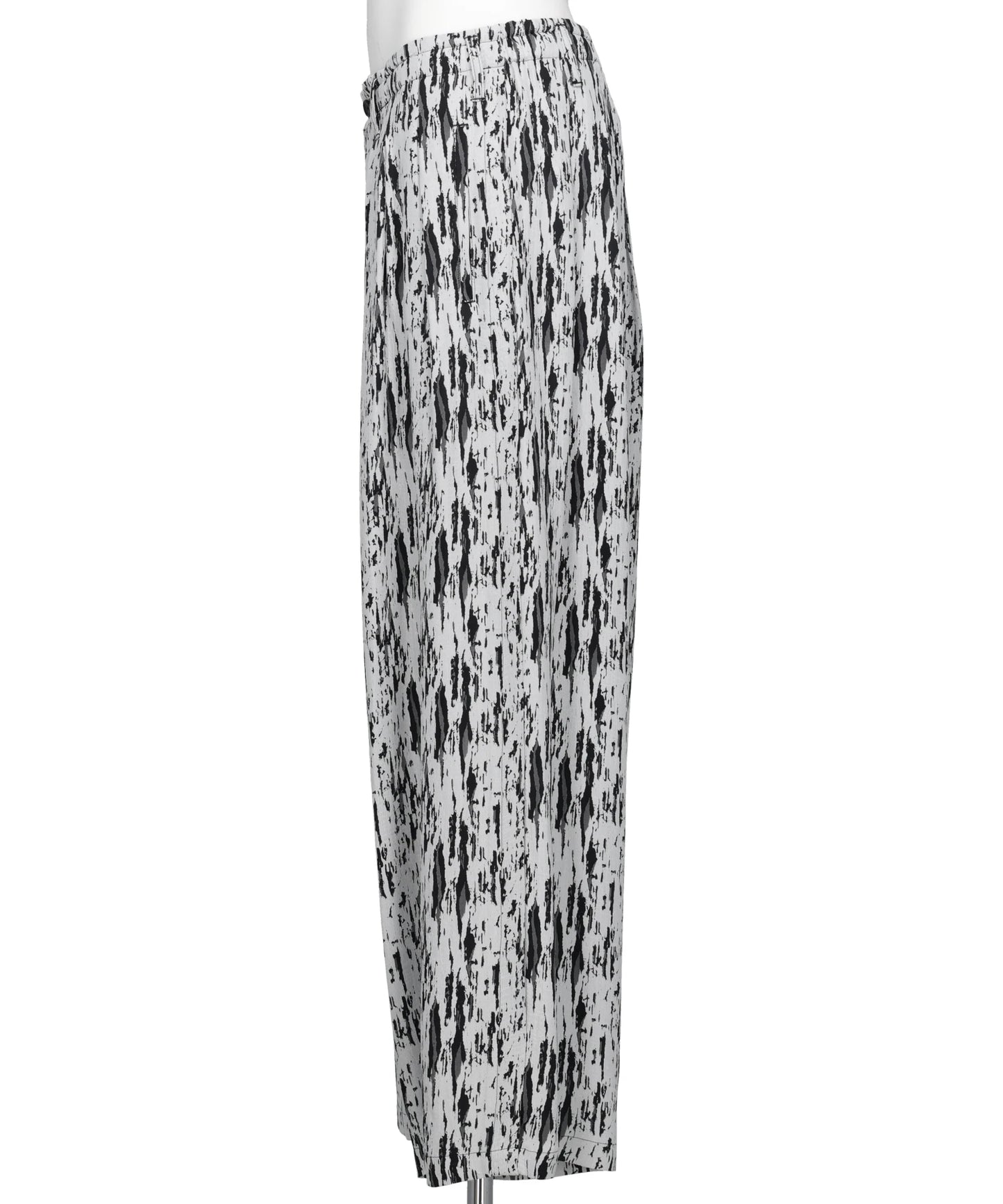 JACQUARD TUCK WIDE PANTS