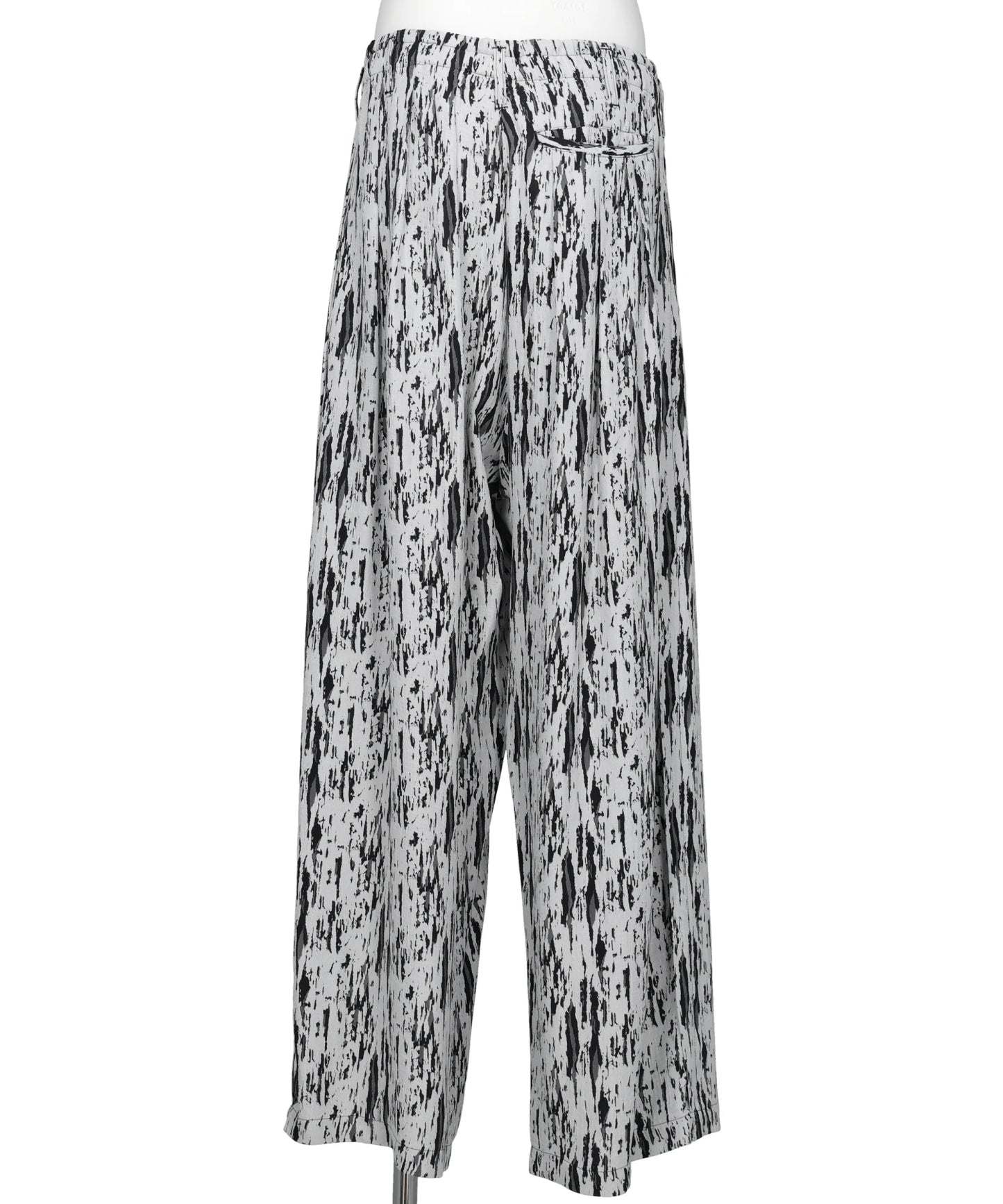 JACQUARD TUCK WIDE PANTS