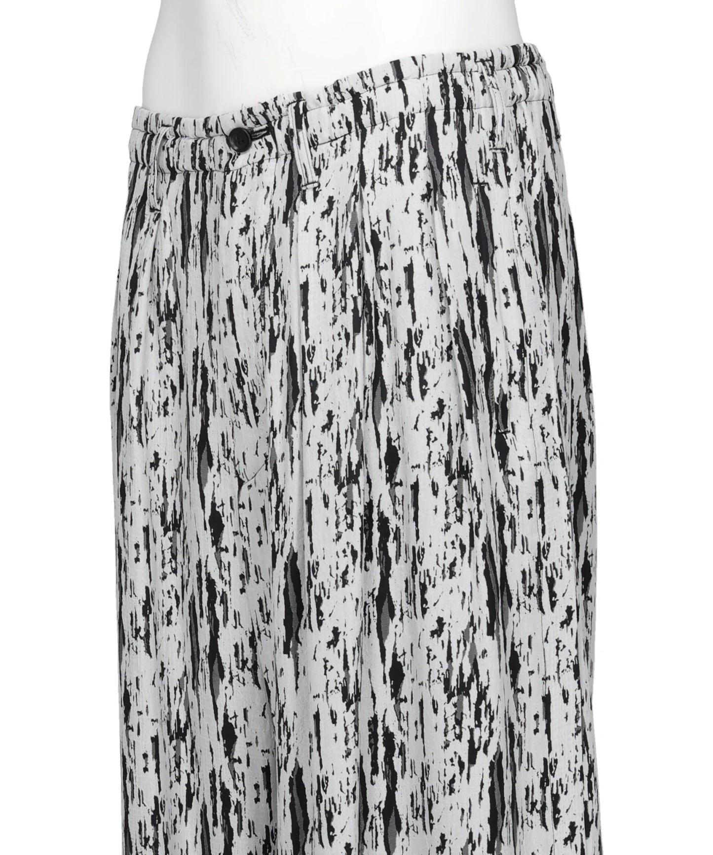 JACQUARD TUCK WIDE PANTS