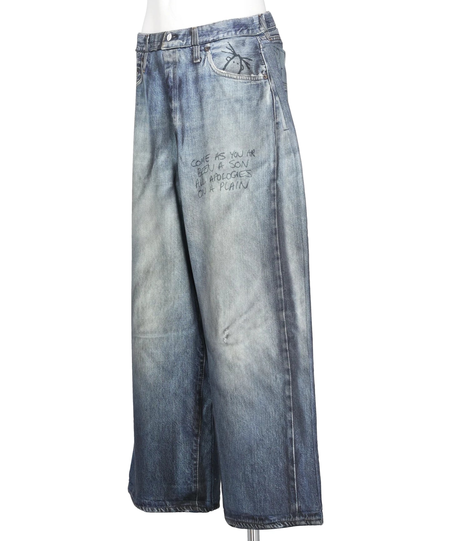 PRINT DENIM WIDE PT