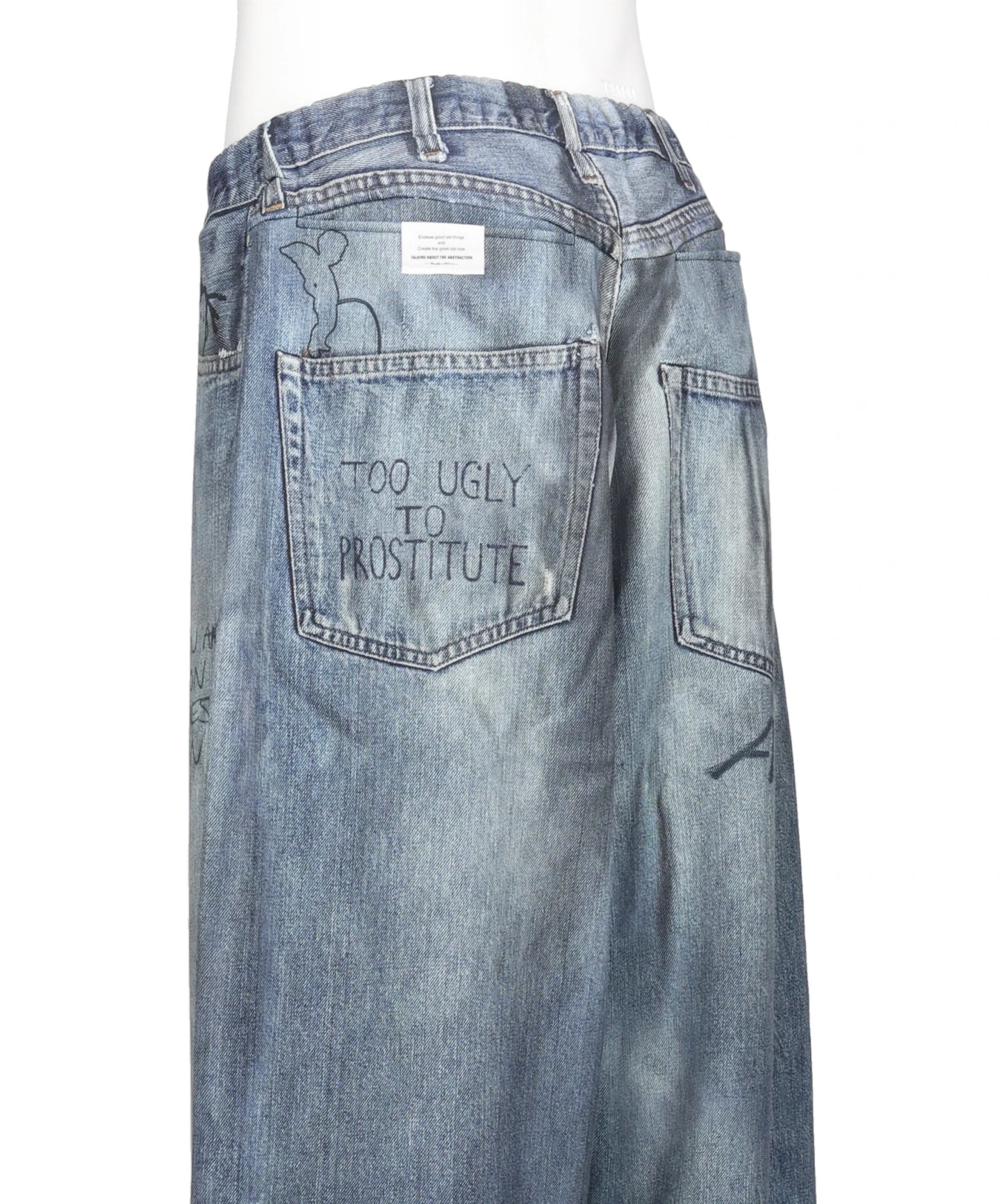 PRINT DENIM WIDE PT