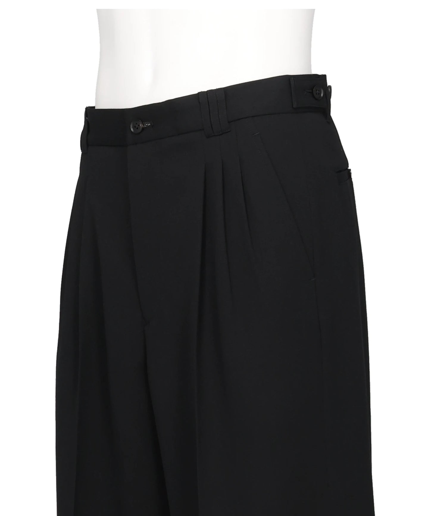 3PLEATED WIDE-LEG TROUSERS