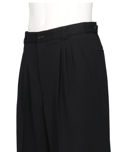3PLEATED WIDE-LEG TROUSERS