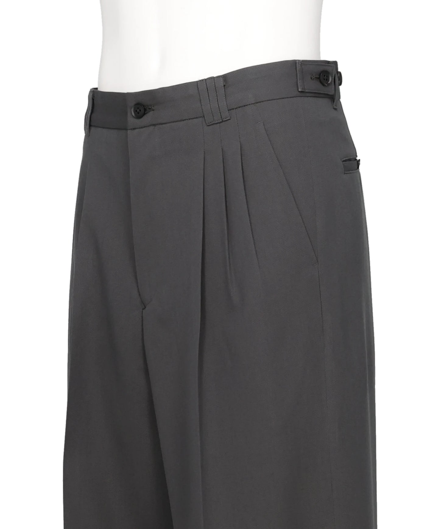3PLEATED WIDE-LEG TROUSERS