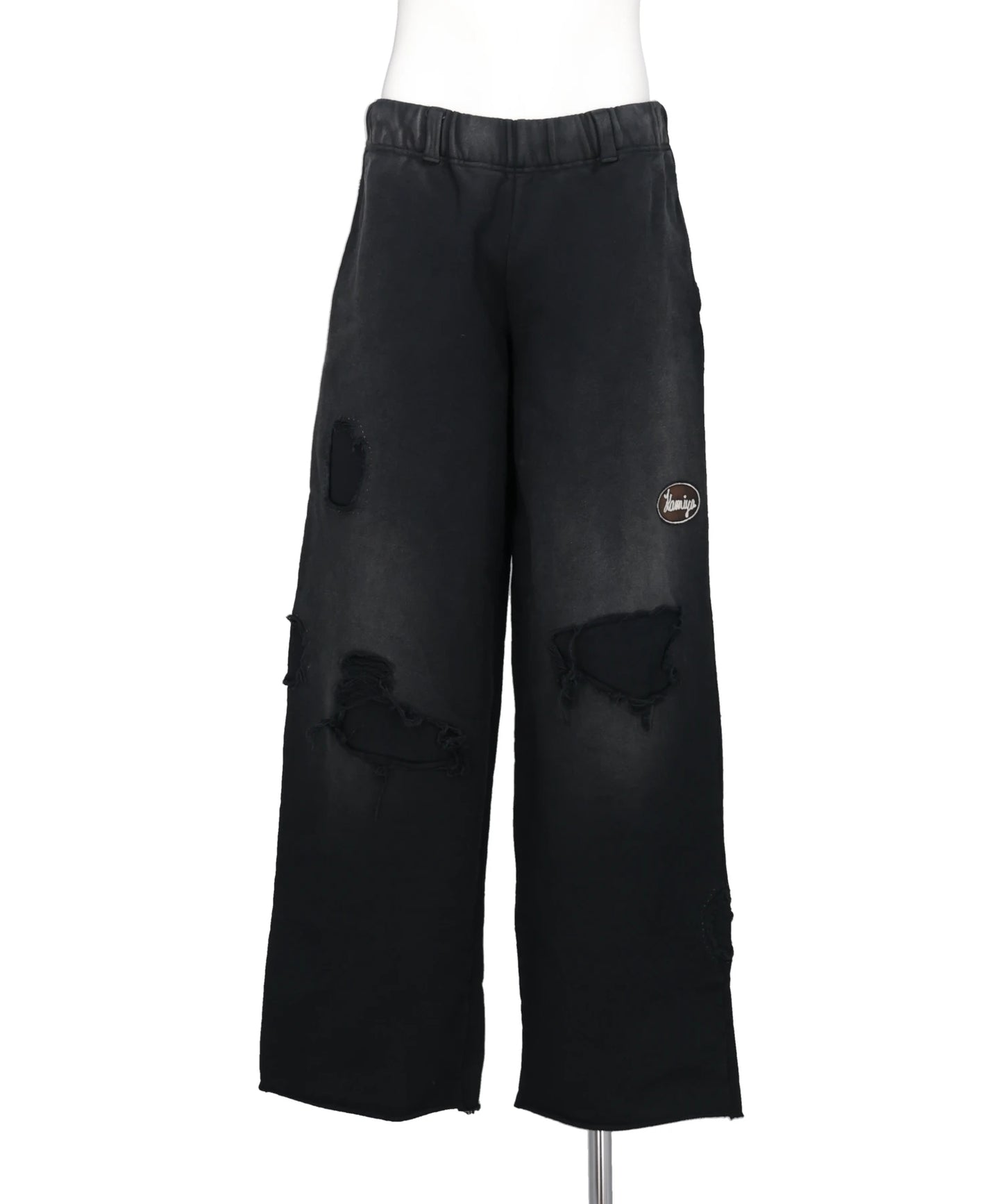 KAMIYA(カミヤ) 2026SS REPAIRED NAME PATCH WIDE SWEAT PANTS G16PT071