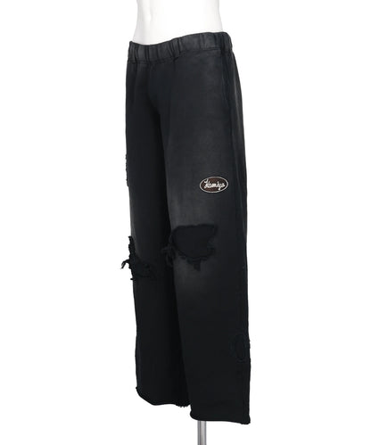 REPAIRED NAME PATCH WIDE SWEAT PANTS