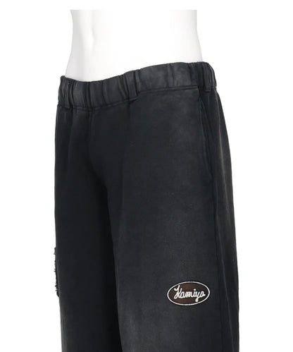 REPAIRED NAME PATCH WIDE SWEAT PANTS