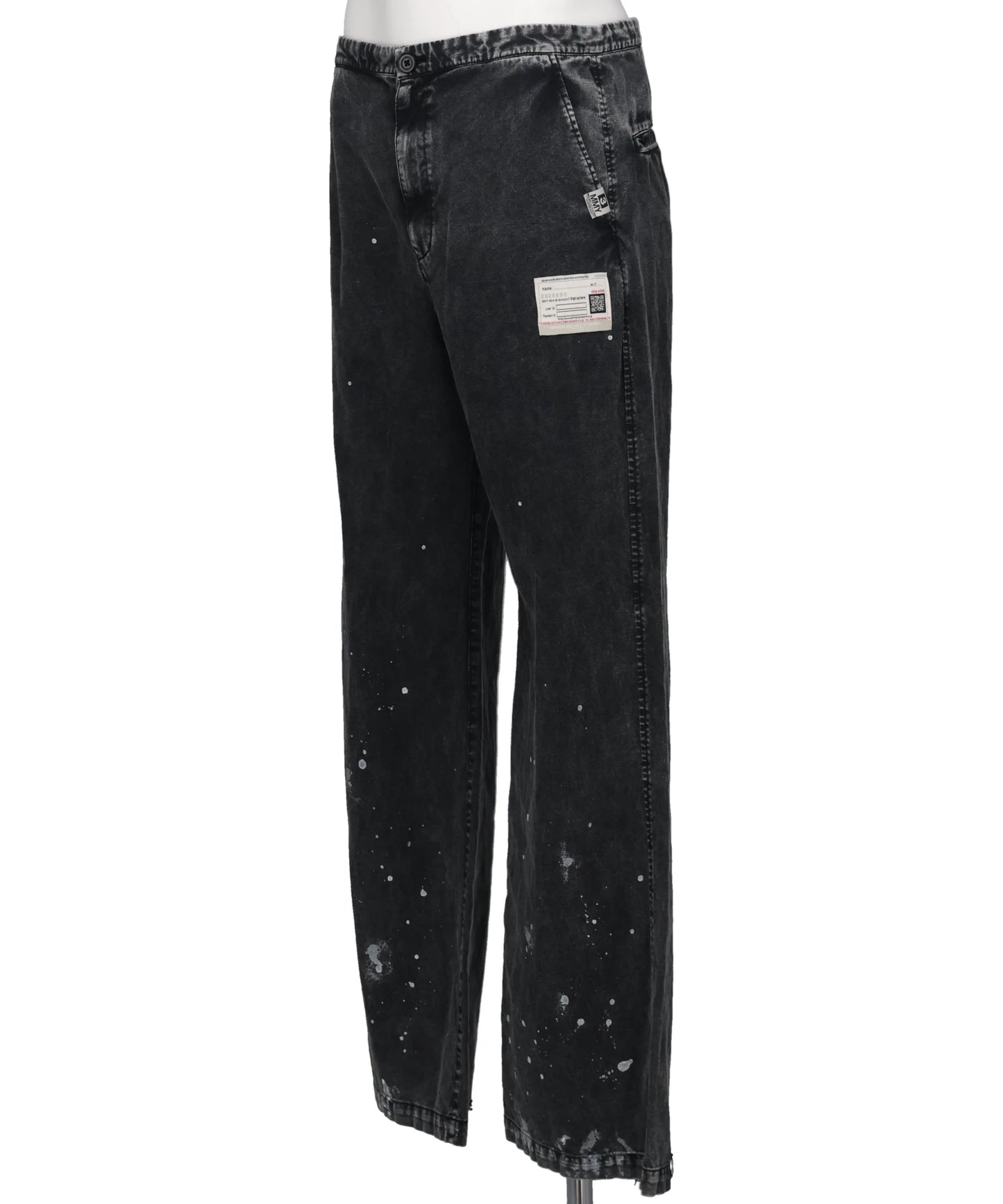DISTRESSED COTTON LINEN PANTS