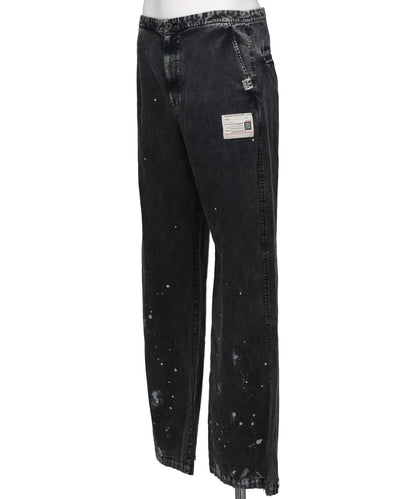 DISTRESSED COTTON LINEN PANTS