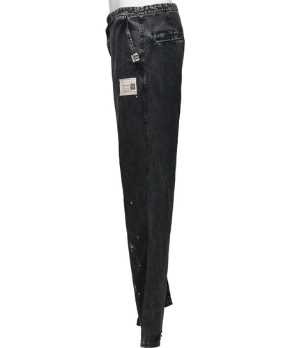 DISTRESSED COTTON LINEN PANTS