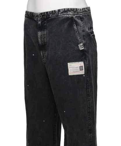 DISTRESSED COTTON LINEN PANTS