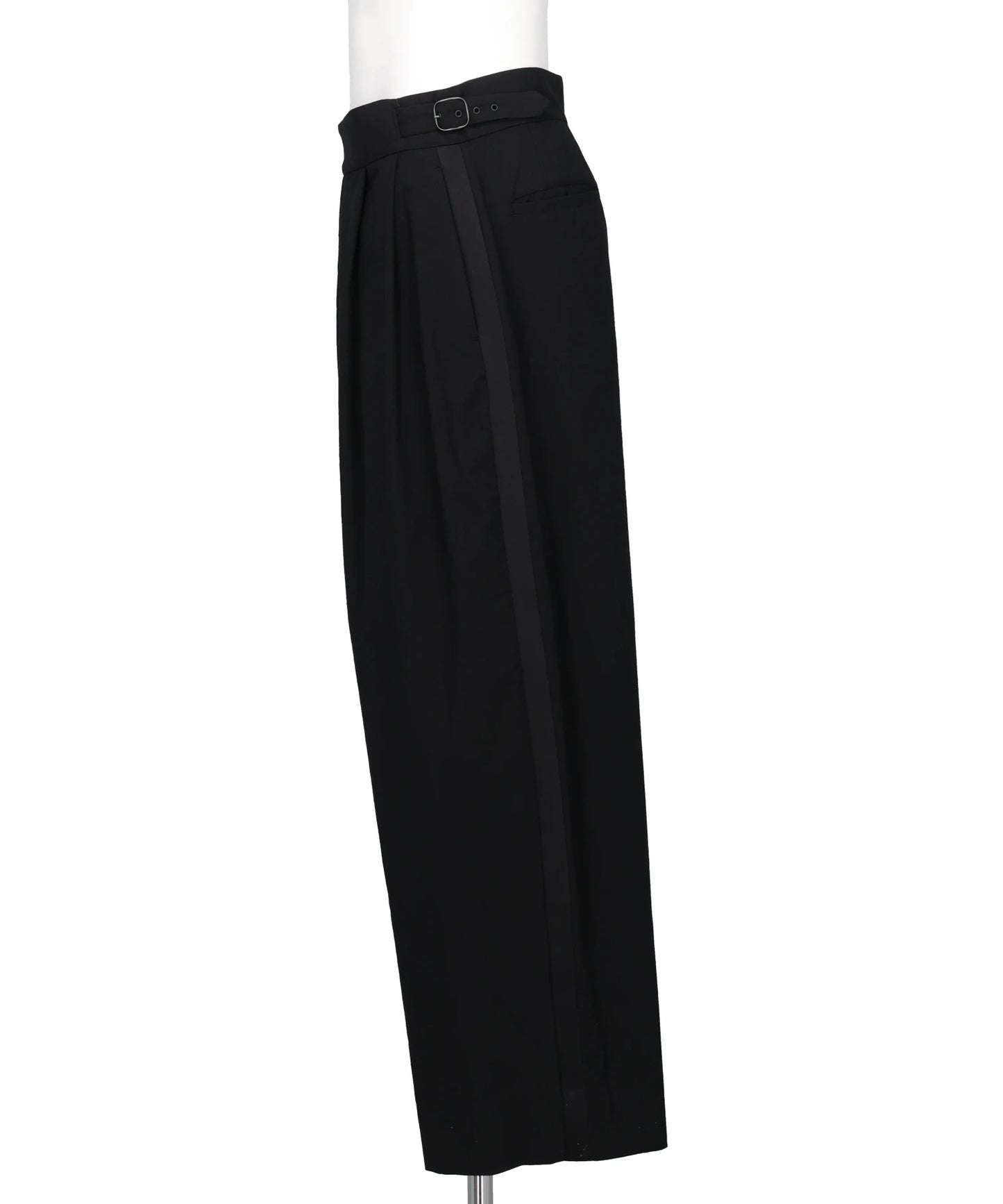 WOOL TROPICAL SIDE STRIPE GURKHA PANTS