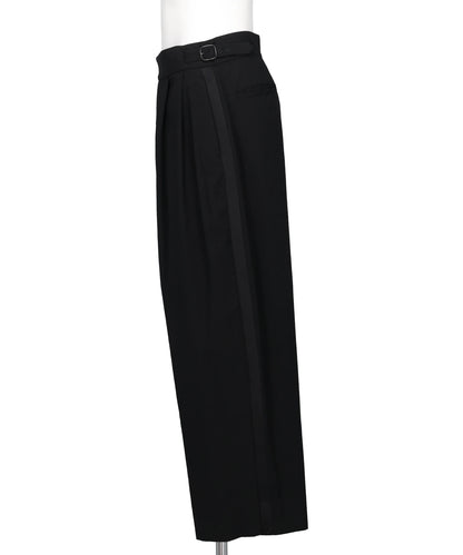 WOOL TROPICAL SIDE STRIPE GURKHA PANTS