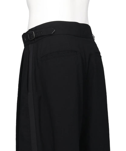 WOOL TROPICAL SIDE STRIPE GURKHA PANTS