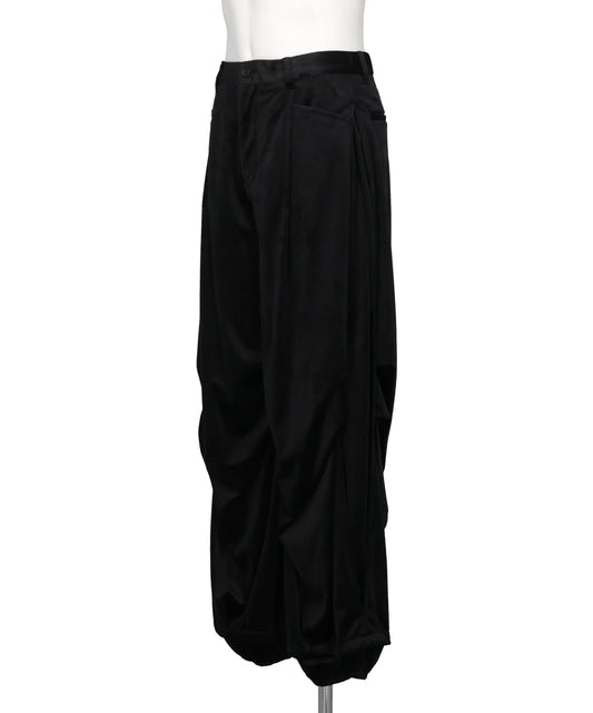 DRAPED VELVET TUCK PANTS