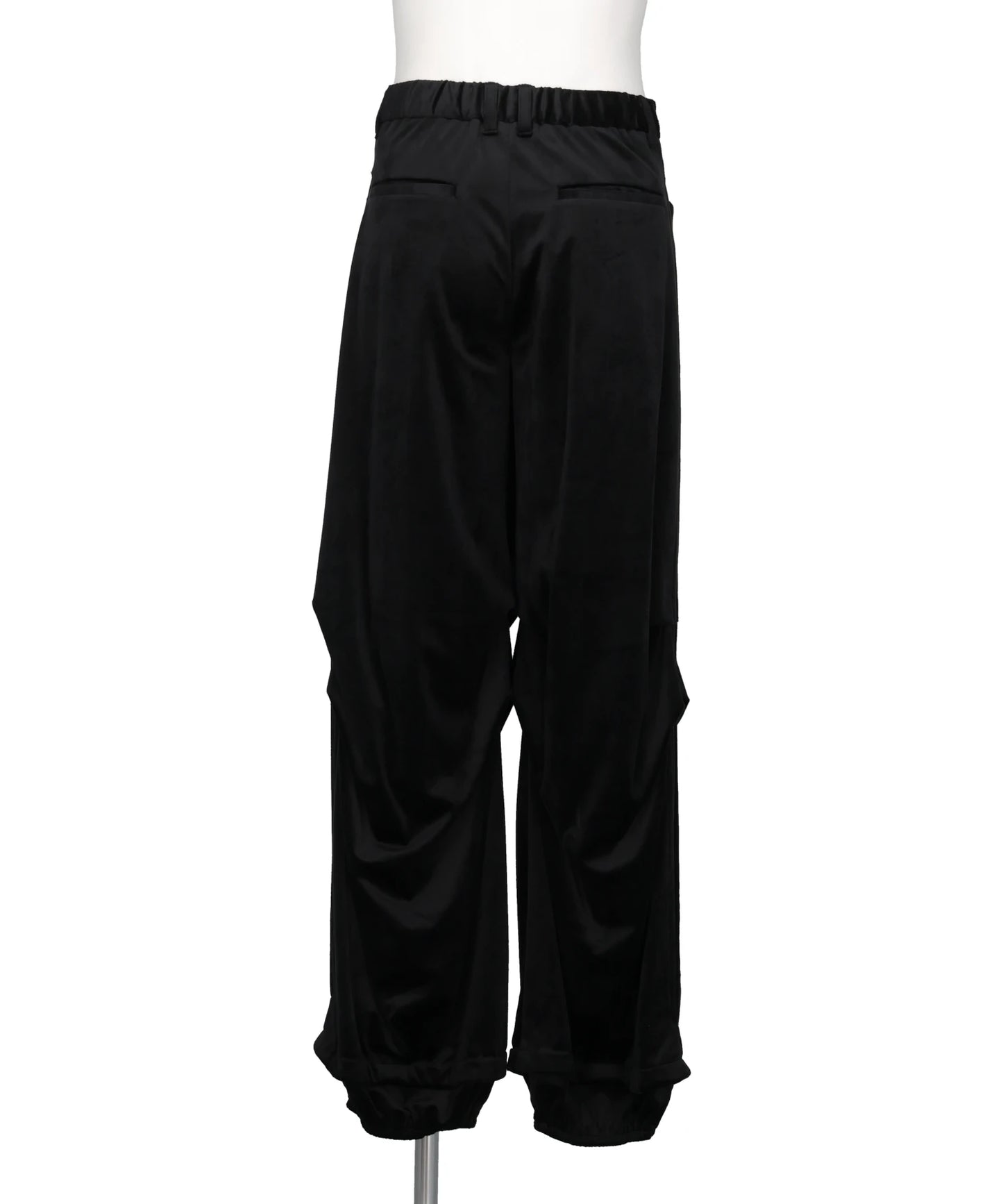 DRAPED VELVET TUCK PANTS