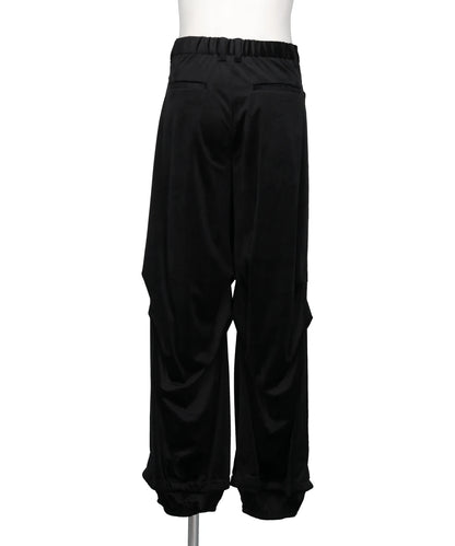 DRAPED VELVET TUCK PANTS