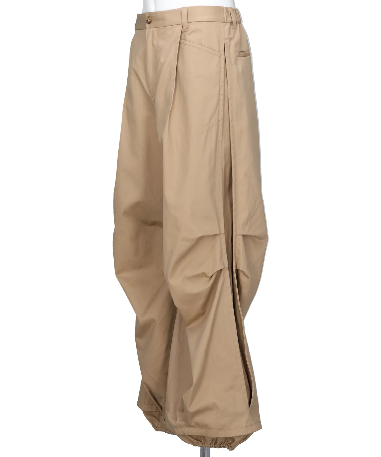 STRUCTURED CHINO TUCK PANTS