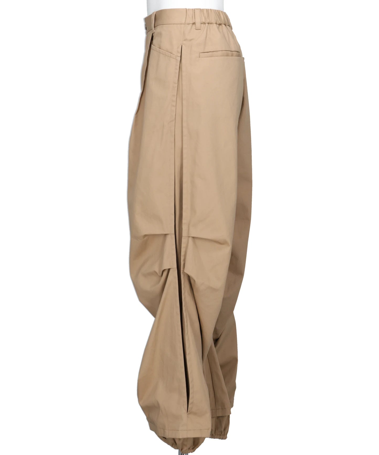 STRUCTURED CHINO TUCK PANTS