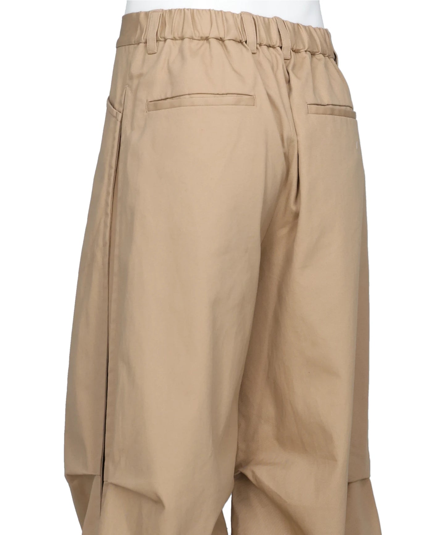STRUCTURED CHINO TUCK PANTS