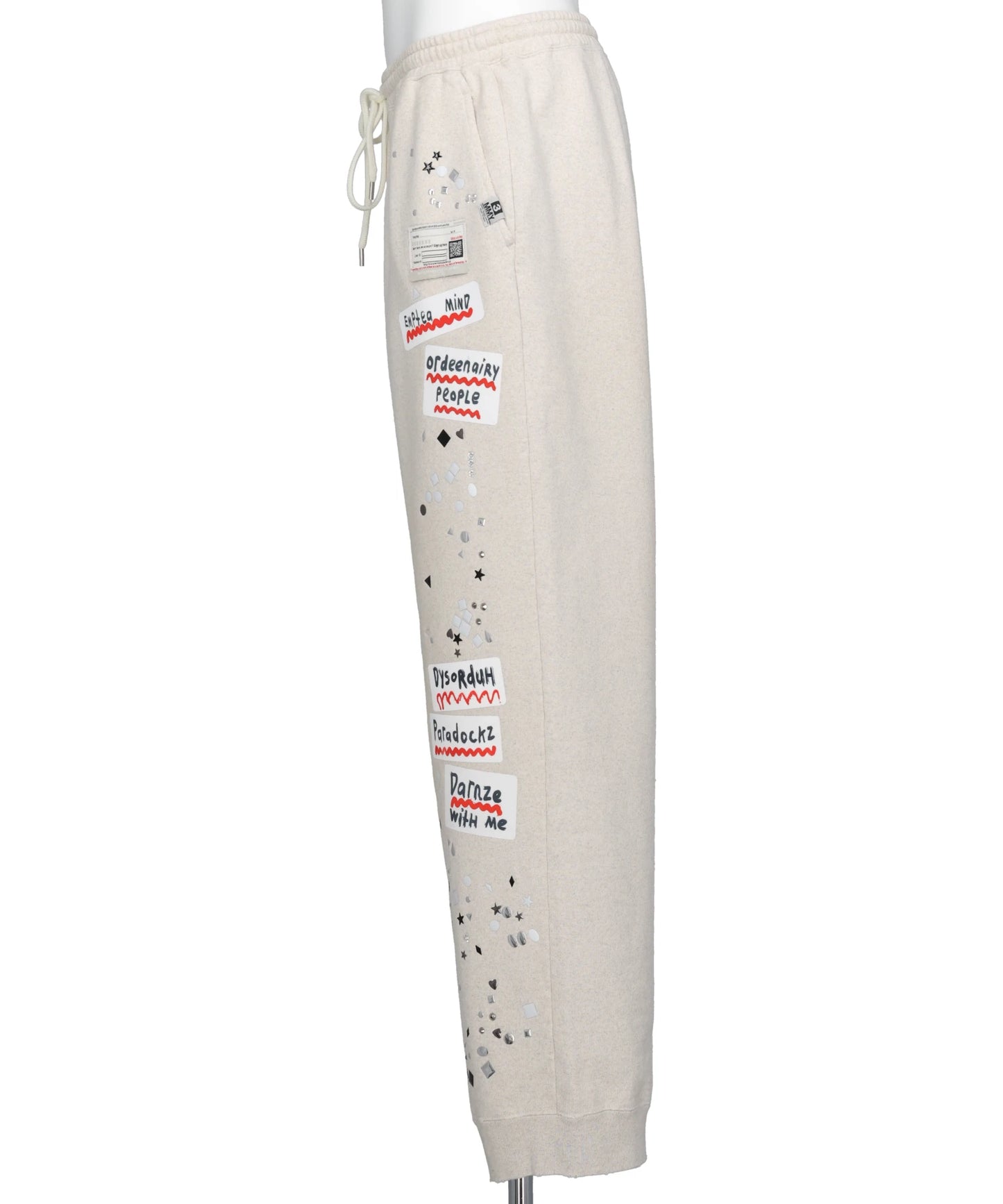 EMBELLISHED STICKER SWEAT PANTS
