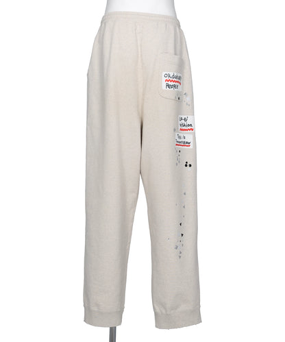 EMBELLISHED STICKER SWEAT PANTS