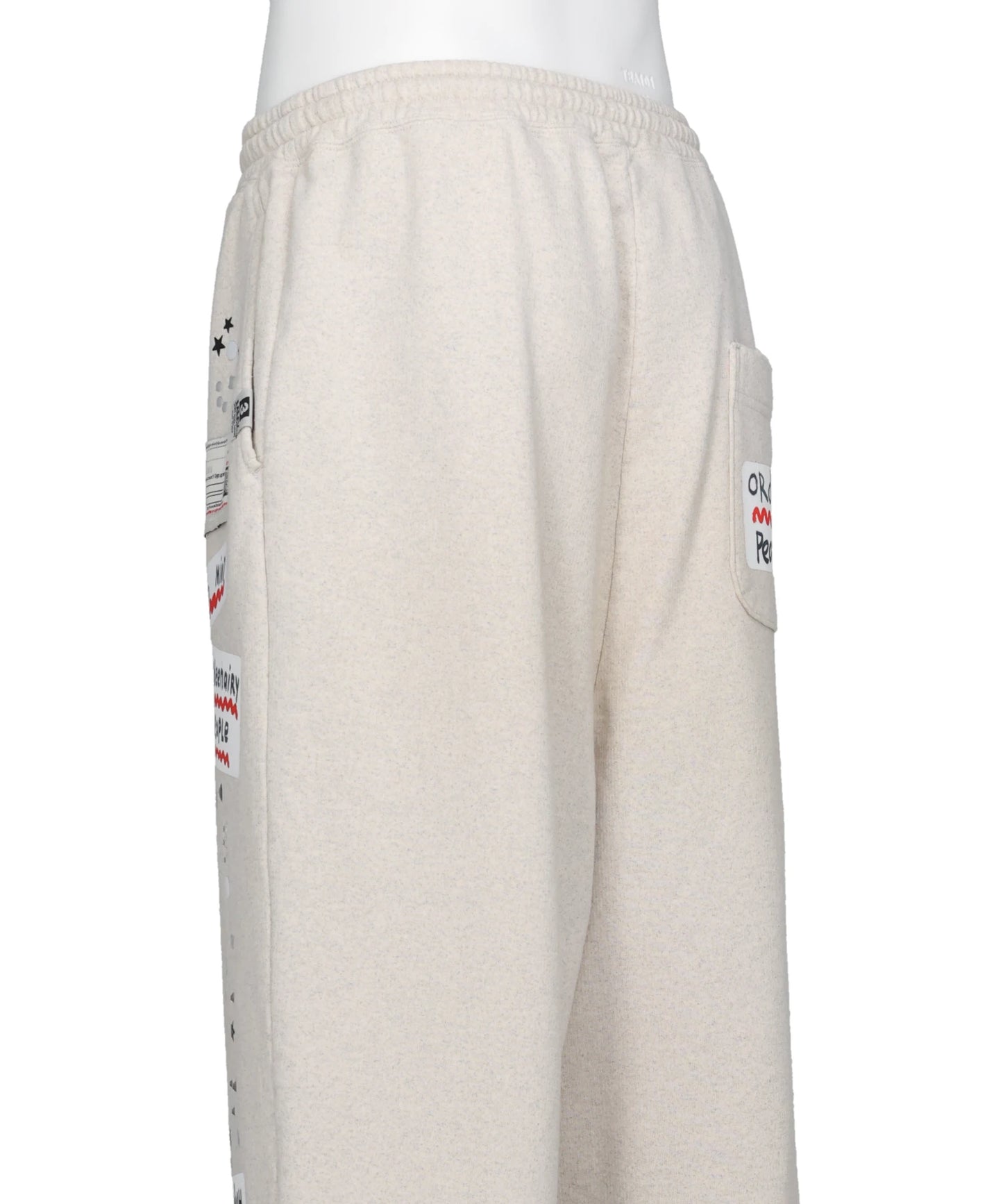 EMBELLISHED STICKER SWEAT PANTS