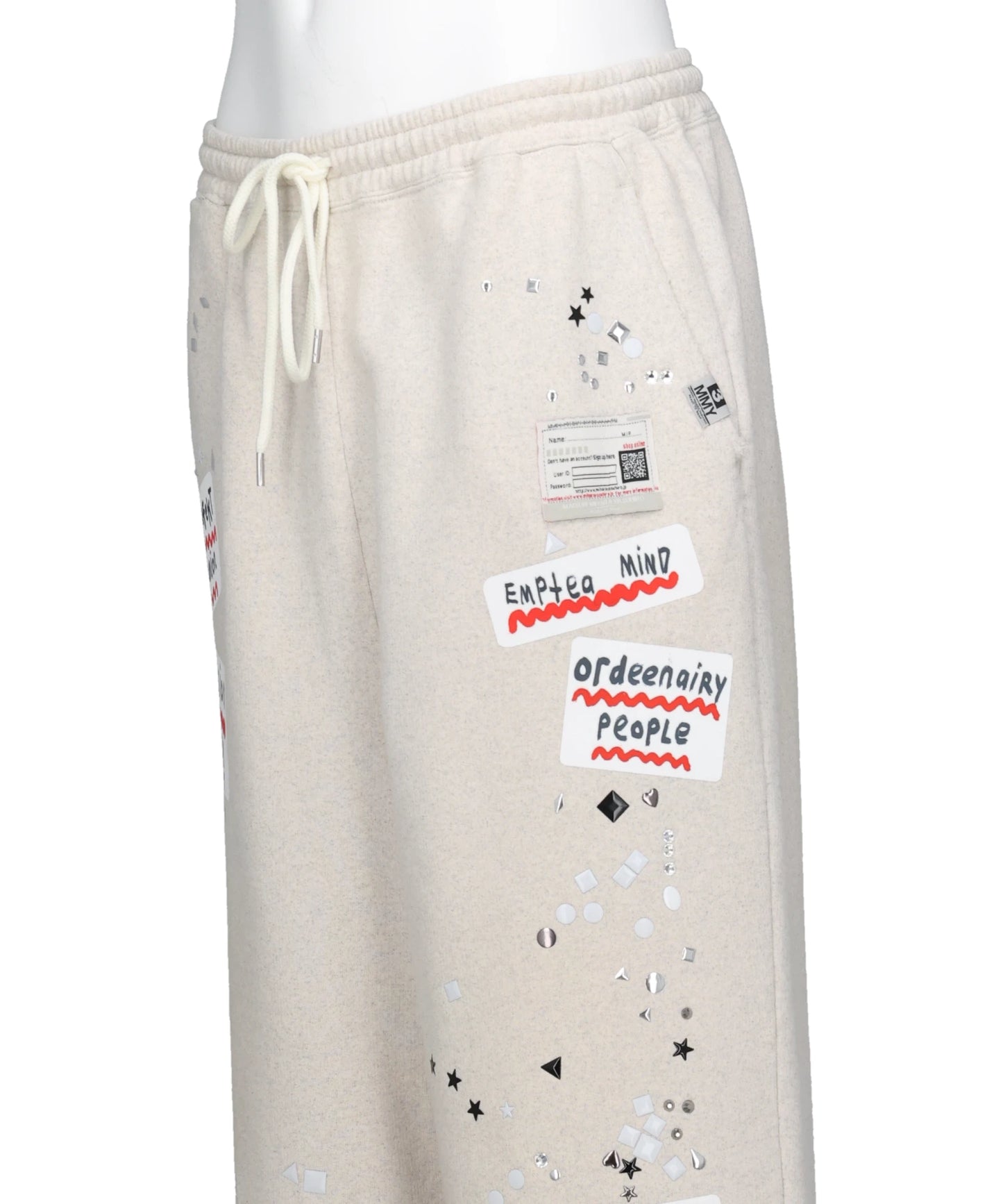 EMBELLISHED STICKER SWEAT PANTS