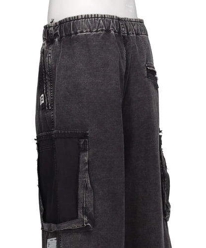 COTTON SATIN CARGO PANTS