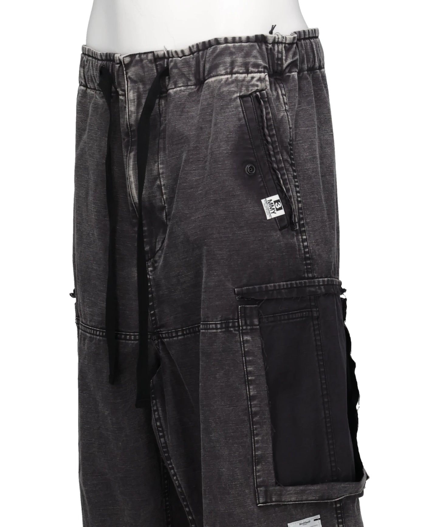 COTTON SATIN CARGO PANTS